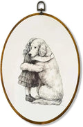 zewepri Dog Sketch Decor, Puppy Kids Room Wall Print – 8.6×11.4″ High-Density Canvas with Pre-Installed Hook for Easy Hanging, Ideal for Bedroom, Living Room, or Study, Great for Dog Lovers