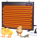 PINNKL Dual Sided Chicken Coop Heater for Winter, 2 * 100 Watts Chicken Heater with Independent Switch & Digital Display, Two Ways to Use, for Chicks Poultry Pets
