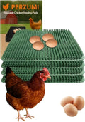4-Pack Washable Chicken Nesting Pads for Chicken Coop, 13x11in Reusable Nest Box Liners, Trim-to-Fit Open-Grid Bedding for Cleaner Eggs, Heavy-Duty Poultry Supplies (Green)