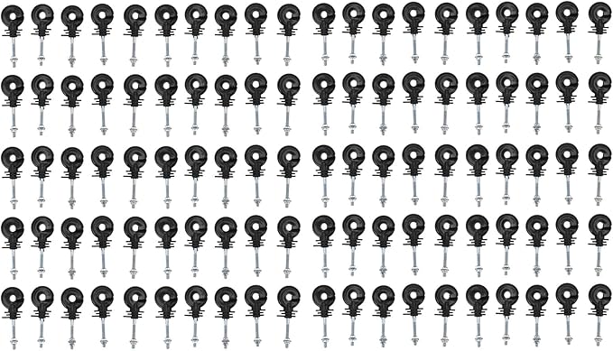 100pcs Electric Fence Insulators, Wood Post Insulator, Power Grid System Husbandry Fence Insulator, Fence Insulator Kit, Electric Fence Accessories for Farm
