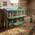 Chicken Nesting Boxes with Cleanable Pull-Out Trays - 8 Hole Metal Rollaway Nest Box for Laying Hens, Wall Mount or Placed Design for Easy Egg Collection & Cleaning