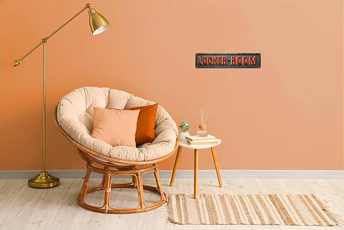 Vintage Tin Locker Room Sign Retro Metal Sign Suitable For Home Street Shop Garage Bar Farm Garden - Multi-Purpose For Indoor/Outdoor Use Plaque 4x16 Inch