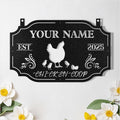 Custom Chicken Coop Signs, Personalized Funny Chicken Coop Signs, Custom Metal Farm Signs for Outdoor, Chick Hen House Sign Funny Farmhouse Outside Wall Decor Gift
