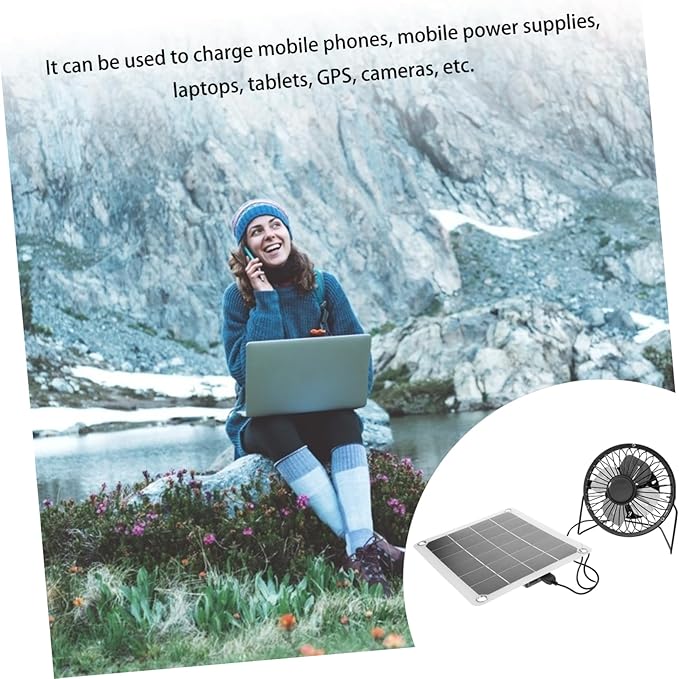 1Set Solar Panel Fan for Indoor Cooling and Ventilation for Chicken House and Poultry Systems Energy Efficient Ventilation System for Agriculture Outdoor Use