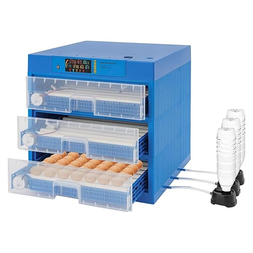 180 Eggs Incubator, Intelligent Automatic Egg Rotating Incubator with Auto Turning and Temperature Humidity Control, Automatic Digital Poultry Hatcher Machine for Chicken Duck Quail Eggs