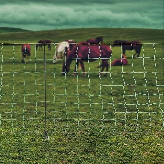Electric Fence Netting, Portable Electric Poultry Netting Kit - Movable Livestock Nets for Sheep, Hogs, Cattle and Other Big Poultry