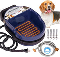 Automatic Heated Dog Water Bowl Outdoor Large Breed Auto Fill Heated Pet Cat Chicken Water Bowl with Float Valve Dog Water Dispenser Pet Waterer for Cat Chicken Goat Pig Horse Livestock