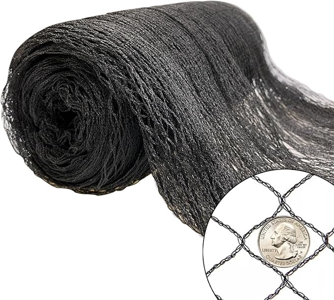25x50ft Bird Netting for Chicken Coop, 1 inch Mesh, Heavy Duty, Hawk Proof, Garden Protection, Fruit Tree Netting Against Squirrels Deer