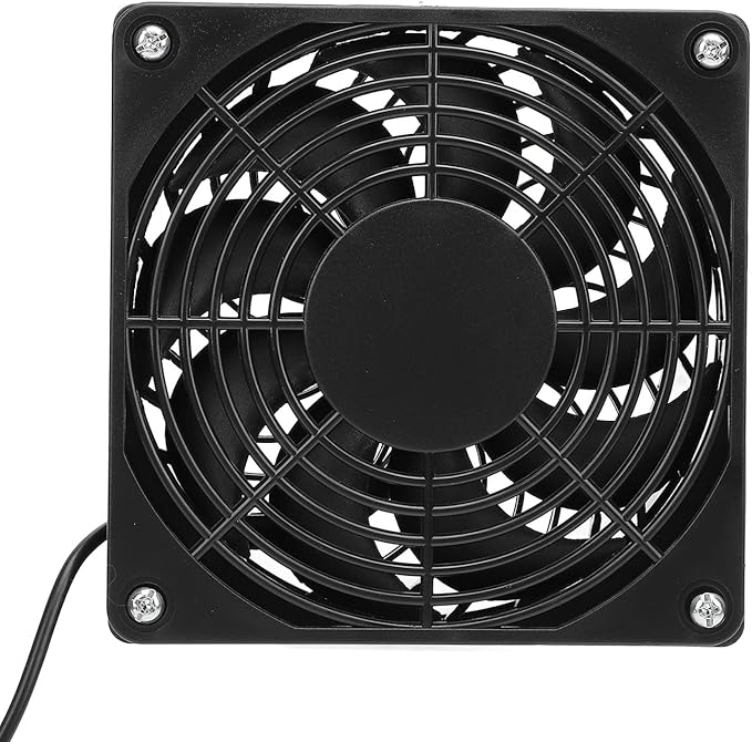 5W Solar Powered Flange Exhaust Fan, Solar Panel Fan Kit with 5V Solar Panel, IP65 Water Ventilation Fan for Greenhouse Chicken Coop Shed RV Attic Barn, Easy to Install N