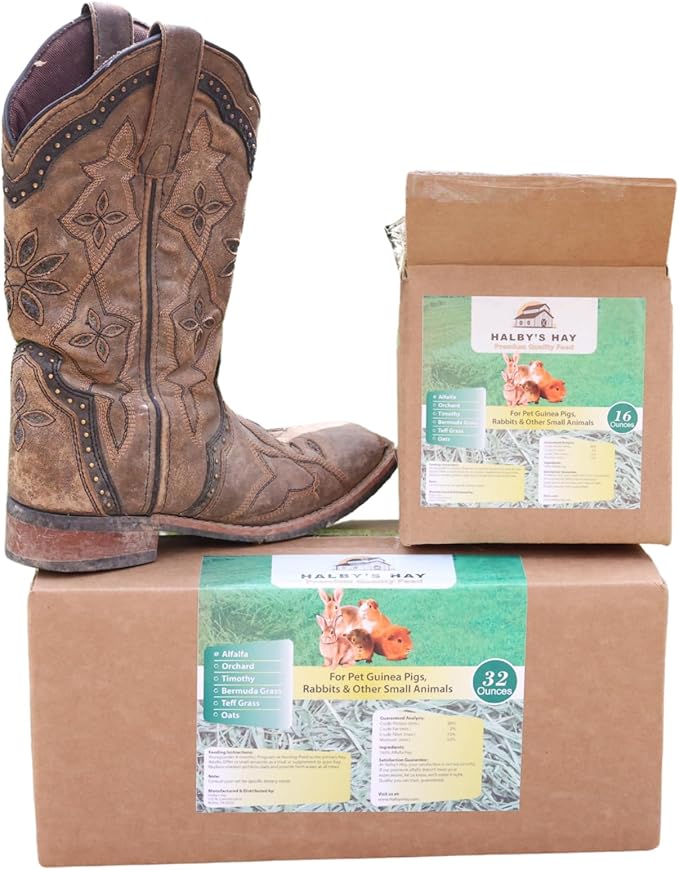 Halby’s Hay™ Premium Alfalfa Hay – 8 lb Bag – Farm Fresh, Sun-Cured, Feed for Rabbits, Guinea Pigs, Chinchillas, Horses & Goats – Soft, Green, Dust-Free, High Protein USA Grown - All Natural!