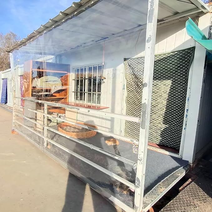 Weatherproof Cover for Chicken Coop Doors, Clear Plastic Roofing for All Weather Outdoor Garden, Chicken Run Pen Poultry Waterproof Cover, Fence Chicken Cages Cover(3.3x49.2ft/1x15m)