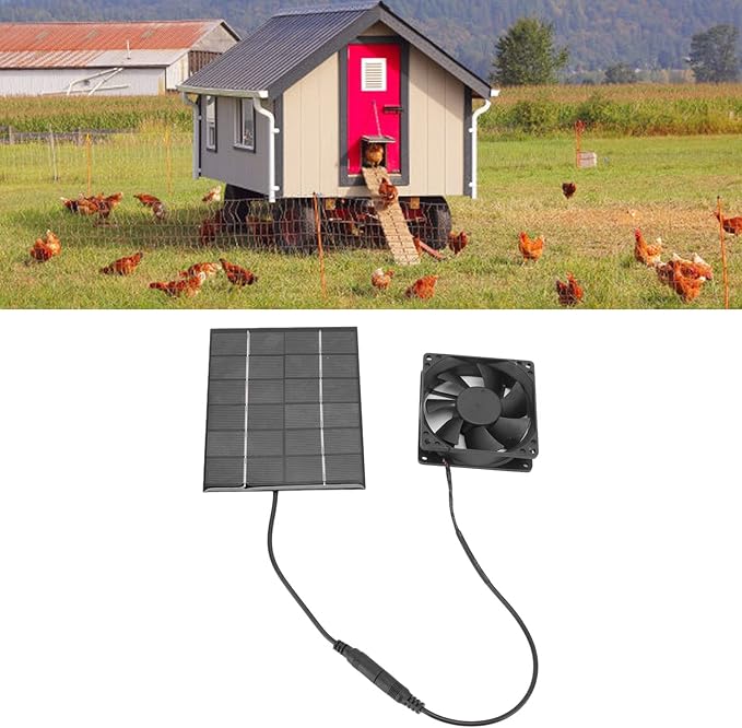 GOTOTOP Pissente Solar Powered Fan Solar Panel Fan Ventilation Fan,2W 6V Professional Solar Powered Exhaust Fan Kit,Exhaust Air Ventilation Heat Dissipation Tool Solar Exhaust Fan Solar Panels