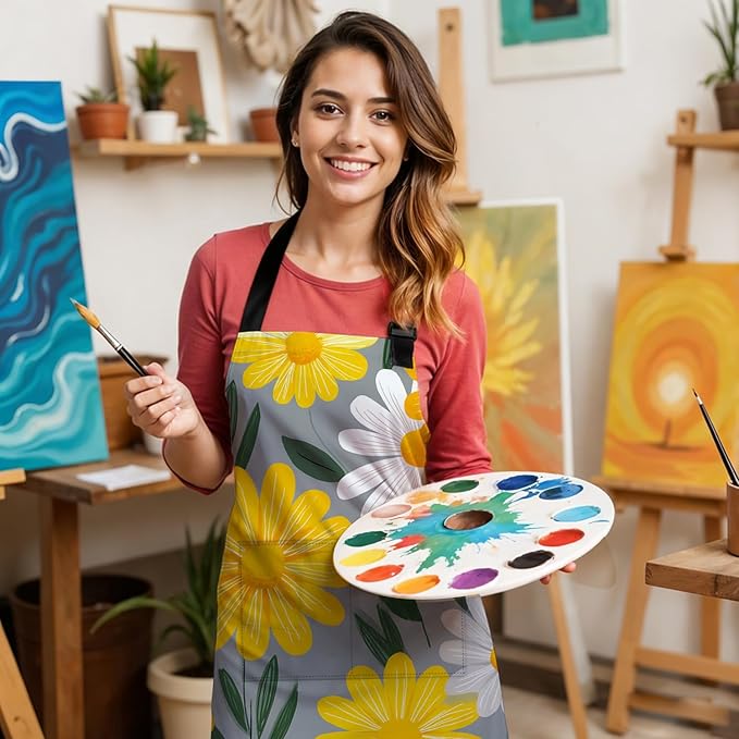 Apron Adjustable Waterproof with Two Deep Pockets Wowen men for Summer BBQ Pool Parties & Resorts