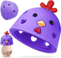 Silicone Egg Brush Cleaner, Egg Washer for Fresh Eggs, Egg Cleaner for Fresh Eggs, Egg Scrubber for Fresh Eggs, Reusable Cleaning Tools for Egg Washer (Purple)