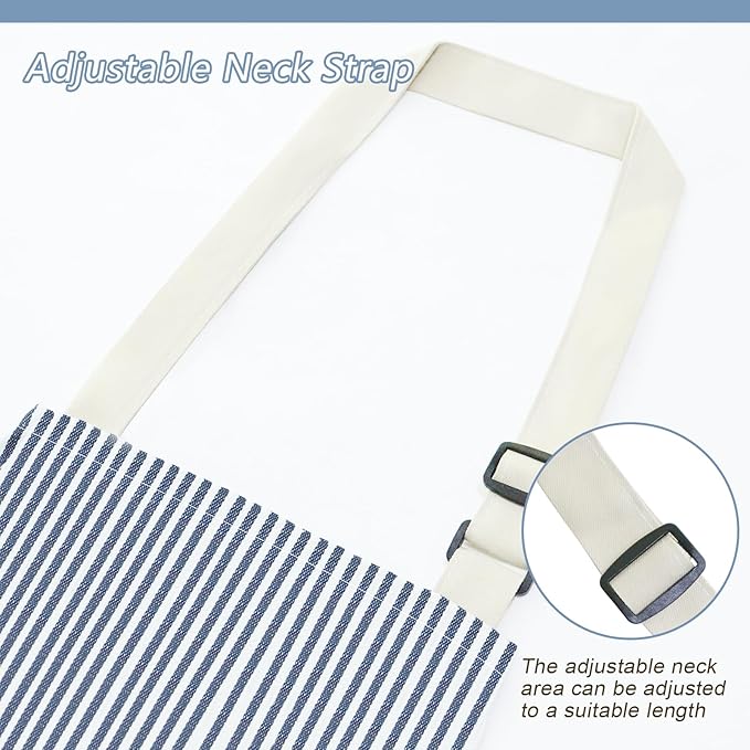 ATROPOS 2 Pieces Aprons for Women with Pockets, Aprons for Men, Womens Kitchen Apron, Cooking Apron Adjustable Bib Chef Apron(Unisex)