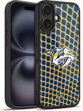 Head Case Designs Officially Licensed NHL Net Pattern Nashville Predators Gel Armor Case [Military Grade Drop Protection] Compatible with Apple iPhone 16