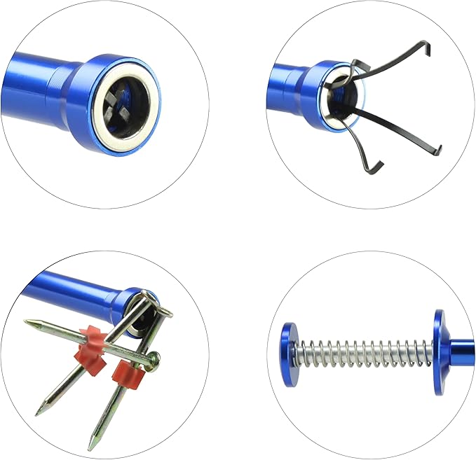 20lb Telescopic Magnet,24.4in Claw Grabber Flexible Pickup Tool Automotive Tools for Garbage Litter Pick Home Sink Drain and Metal Small Items.for DIY Handyman, Father/Dad,Women etc.