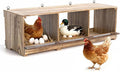 Wooden Chicken Nesting Boxes - 3 Compartment Poultry Nest Box, Lightweight, Front & Rear Ventilation, Easy to Clean & Install, Wall/Floor Mount for Laying Hens Ducks