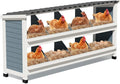 Chicken Nesting Boxes,8 Compartments Wooden Nesting Boxes for Chickens,Laying Boxes for Hens Ducks Poultry Protect Eggs Chicken Coops Easy Egg Collection (8 Hole)