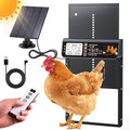 Automatic Chicken Coop Door Solar Powered, Automatic Chicken Door with Timer & Light Sensor Mix 4modes, Aluminum Alloy Chicken Coops Doors, Remote Control Solar Chicken Coop Door