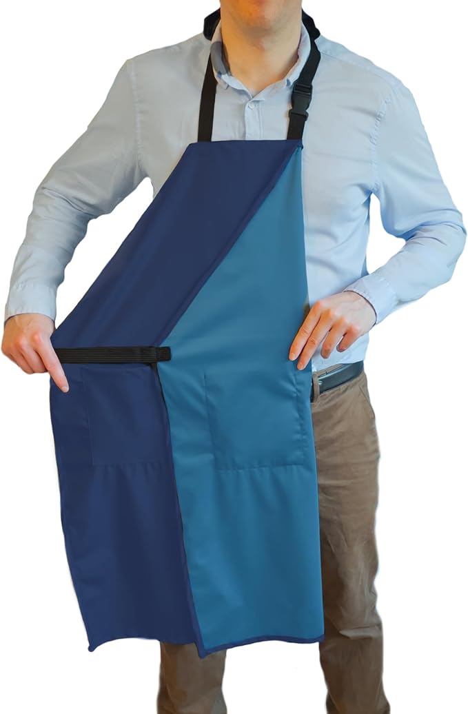 Waterproof Apron For Men and Women - 2 Pockets - 35" Long Multi Purpose Work Aprons for Dishwashing, Dog Grooming