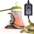SYSAI Reptile Heat Lamp with Thermostat - All-in-One 50W Heater & Red Night Bulb Combo Kit for Snake, Bearded Dragon, Turtle, Tortoise Tank. Includes Bite Proof Cord & Hanger