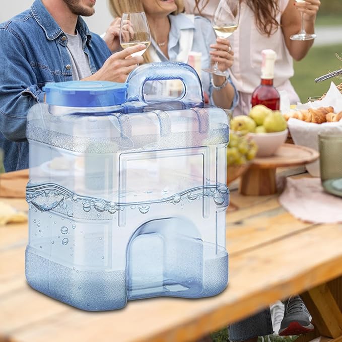 Tank, 10L Heavy-Duty -Grade Dispenser Bucket for Camping, Pool, Survival, Patio, Garage, Farm, Workshop & Home Storage
