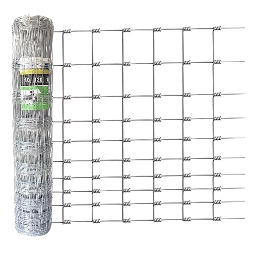 Farm Fence, 5ft x 164ft Heavy Zinc Coating Cattle Fencing Deer Fence, Hog Goat Fencing for Yard Garden and Field Mountain Forest