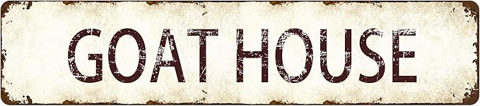 Funny Goat Metal Sign - Humorous Farmhouse Decor for Home/Office/Man Cave - Rustic Durable 4"x16" Wall Art - Gift for Goat Lovers and Animal Enthusiasts