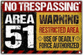 Area No Trespassing Warning Restricted Deadly Force Authorized Metal Sign 12 x 8 Inch Vintage Wall Decor For Garage Bar Man Cave Game Room Aluminum Indoor
