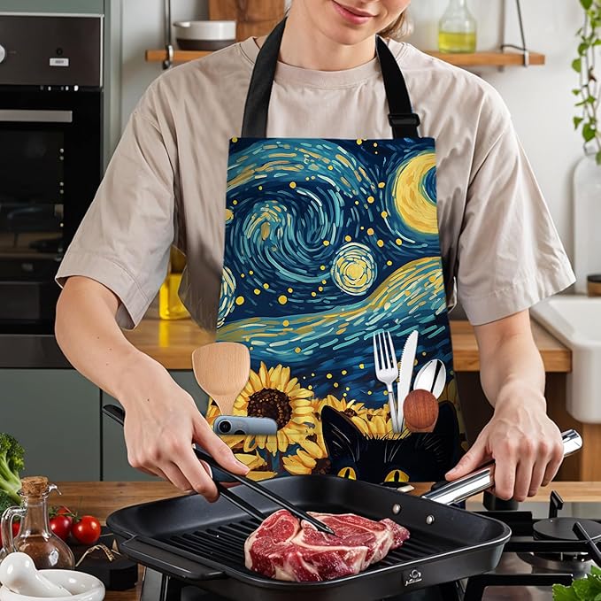 Apron Adjustable Waterproof with Two Deep Pockets Wowen men for Summer BBQ Pool Parties & Resorts
