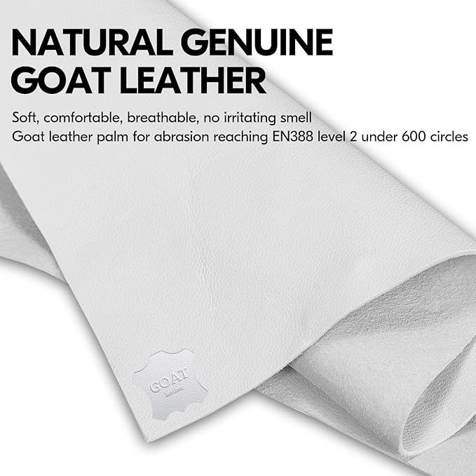 Vgo... Cutproof Gloves,Cut Resistance ANSI A3,Touchscreen,Mechanic Gloves,Goat Leather