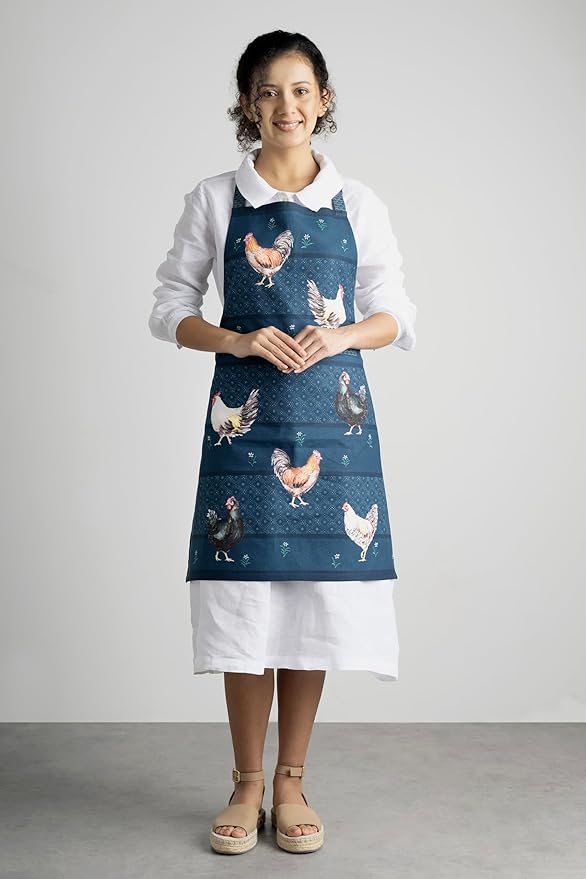 Maison d' Hermine 100% Cotton Apron for women with Pocket Kitchen Chef Apron for Men Cooking Easter Decorations