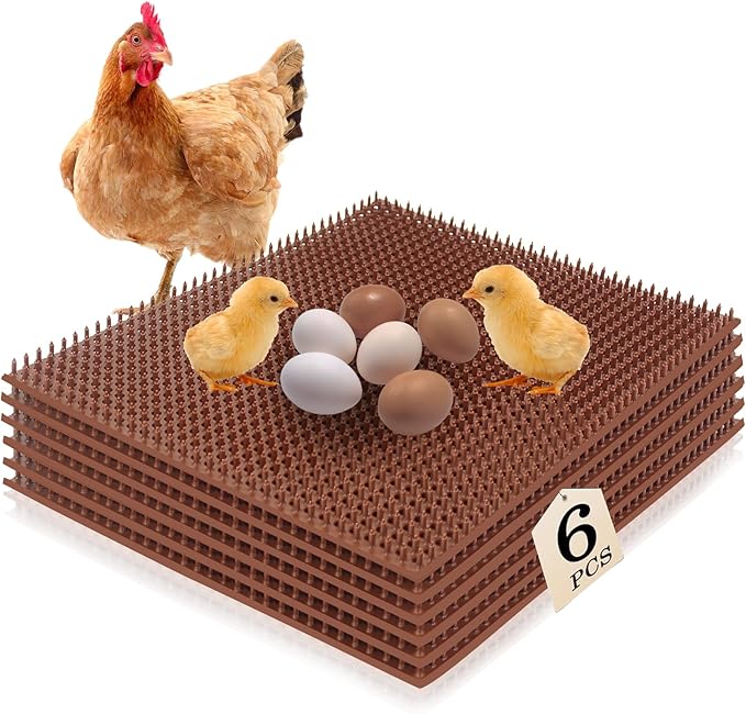 6 Pack Chicken Nesting Pads for Chicken Coop,12"x14" Plastic Nesting Pads for Chicken House,Reusable Washable Nesting Box Pads for Chicken Coop Bedding Use