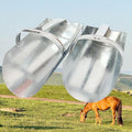 Feed Scoop for Livestock - Metal Feed Grain Scoop for Livestock, Heavy Duty Stackable Feed Scoop with Enclosed Handle for Gardening Farms, Chicken, Livestock, Bird, Farm Animal, 2 Pack, 2 Size
