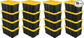 Sterilite 16 Pack Industrial Tote, Plastic Storage Container Bins with Lids, 27 Gallon - Heavy-Duty Organizing Containers for Closet, Bathroom, and Office