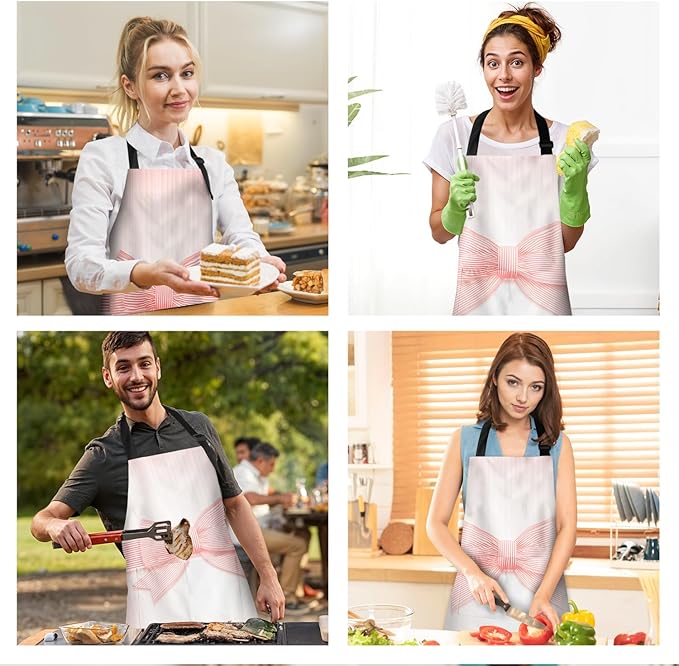 Apron Adjustable Waterproof with Two Deep Pockets Wowen men for Summer BBQ Pool Parties & Resorts
