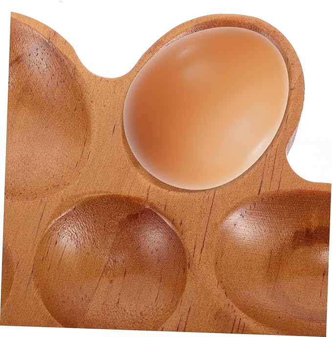 Rustic Wooden Egg Tray Kitchen Counter Decor Egg Storage Basket Holder Organizer Holder
