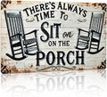 Porch Decor Metal Signs- Outside Decor for Porch Tin Signs Vintage 8x12 Inch