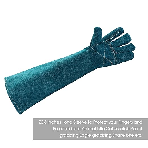 Animal Handling Gloves Bite Proof Leather Dog Cat Scratch Bird Falcon Grabbing Reptile Squirrel Snake