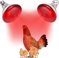 2-Pack Heat Bulb for Chicks, 150 Watt Reptile Heating Lamp for Leopard Gecko and Bearded Dragon, Infrared Basking Light