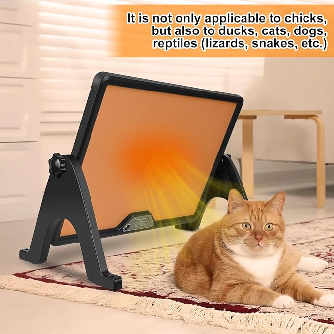 Smart Radiant Heat Panel for Chicken Coop – 180w Adaptive Heater with Built-in Thermostat, Remote Control & Energy-Saving Mode, Safe for Chicks, Kittens, Small Animals