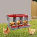 Chicken Nesting Box, 3 Compartments PP Nesting Box, Wall Mountable Nesting Boxes with Inclined Top, Drain Holes & Resting Platform for Chicken and Poultry to Collect Eggs