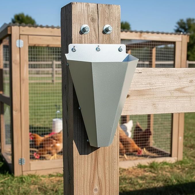 ETOYA Large-Sized Galvanized Steel Chicken Restraining Cone for Poultry, Suitable for Large Layers, Broilers, Roasters, and Turkeys Up to 18 Pounds