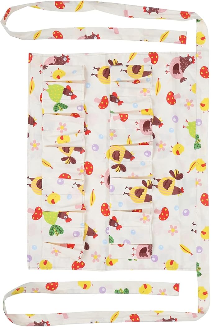 Eggs Collecting Apron, Cotton Twill, Multiple Pockets, Durable and Protective - Sturdy Design, Machine Washable, Ideal for Cooking and Farm Use (L(13x7x2.6cm/5.1x2.8x1in))