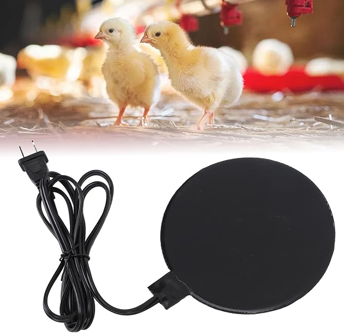 Dilwe Poultry Water Warmer,Heated Chicken Waterer with 5.7ft Power Cord 35W Silicone Poultry Water Heater Base for Chicken Coop Metal Bucket