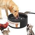 2.2L Heated Dog Bowl, Provides No Freeze Water, Pet Water Heater for Dogs/Cats/Chickens/Birds/Livestock, Black