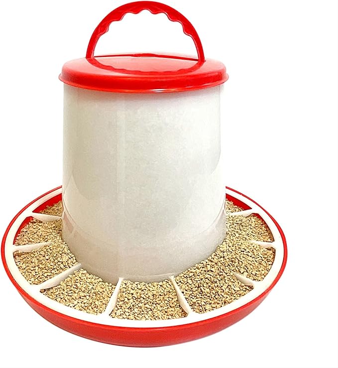 Chicken Waterer and Feeder Set | 1.5 Gallon Poultry Drinker and 11 Pound Feeder Combo | for Chickens, Ducks, Turkeys, Ducklings, Quail, Baby Chicks and More