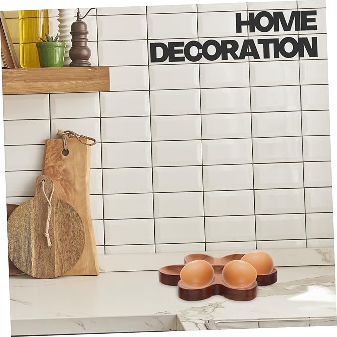 Unomor Rustic Wooden Egg Holder Tray Egg Storage Container for Fridge Home Kitchen Decor