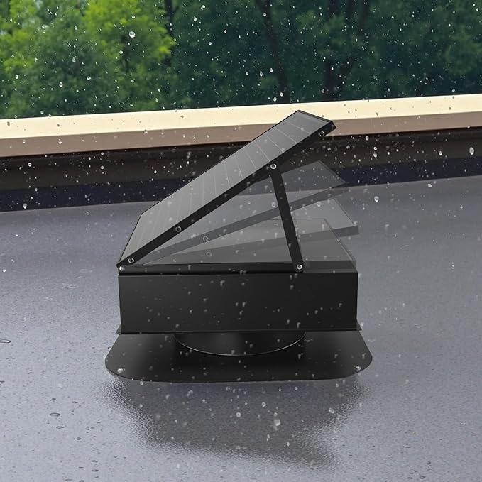 VEVOR 35W Solar Attic Fan, 2400 CFM with Auto Temp Control, Weatherproof, Low-Noise Automatic Ventilation for Attic, Shed, & Garage